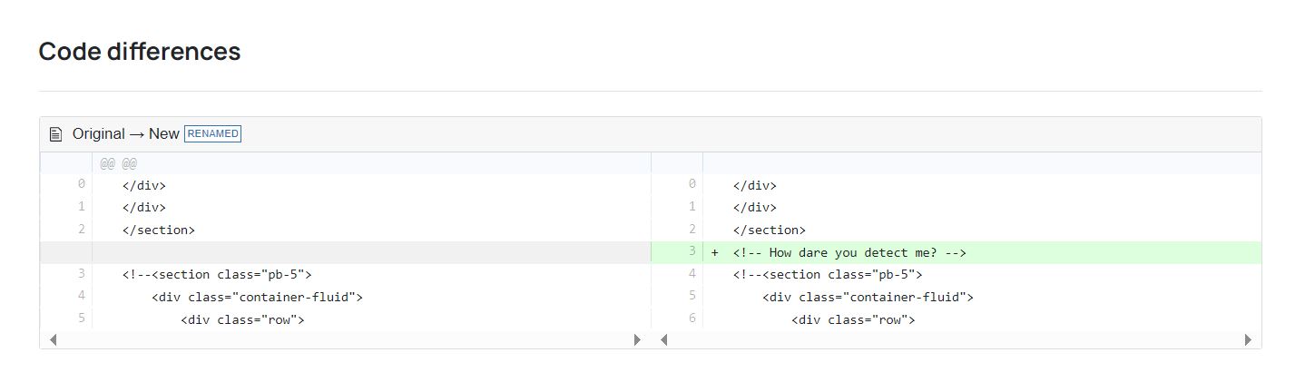 Control every online change with Diff.